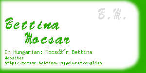 bettina mocsar business card